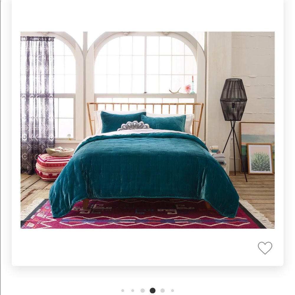 Opalhouse Teal Velvet Queen Bedding